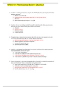 NRSG 101 Pharmacology Exam 4 Questions And Answers (GRADED A)