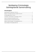 Geïntegreerde samenvatting hoorcolleges, boek en artikelen verdieping criminologie (2020)