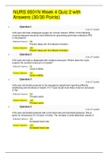 Walden University -NURS 6501N Week 4 Quiz 2 with Answers &lpar;30&sol;30 Points&rpar;&sol;&lpar;ALL CORRECT&rpar;