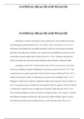 Summary  NR 552 Week 1 Discussion Answer  Macroeconomics National Health and Wealth