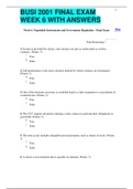 BUSI 2001 FINAL EXAM WEEK 6 WITH ANSWERS | VERIFIED SOLUTION 