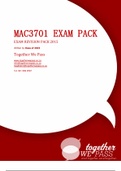 MAC3701 EXAM PACK EXAM REVISION PACK
