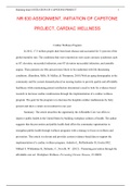NR 630 ASSIGNMENT&comma; INITIATION OF CAPSTONE PROJECT&comma; CARDIAC WELLNESS&lpar;Graded A&plus;&rpar; LATEST UPDATE