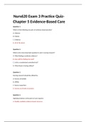 NURS 620 / NURS620 Exam 3 Practice Quiz-Chapter 5 Evidence-Based Care