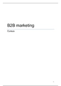 Volledige samenvatting +100 pagina's B2B Marketing! 