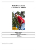 Jared Johnson &lowbar; Pediatric Asthma&lowbar;Fundamental & Unfolding Reasoning&lowbar;LATEST &vert; NUR 275 Pediatric Asthma&lowbar;Fundamental & Unfolding Reasoning&lowbar;Graded A