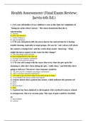 Jarvis Final Exam(question and answers)A+ GRADE