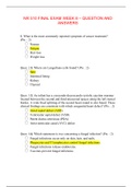 NR 510 FINAL EXAM WEEK 8 &ndash; QUESTION AND ANSWERS&lpar;GRADED A&plus;&rpar; LATEST UPDATE
