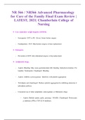 NR 566 / NR566 Advanced Pharmacology for Care of the Family Final Exam Review | LATEST,I2021| Chamberlain College of Nursing