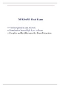 NURS 6560 Final Exam / NURS 6560N Final Exam / NURS6560 Final Exam / NURS6560N Final Exam (Latest-2020)(100 Q & A , Verified and 100% Correct Answers)