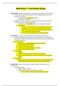 NRSE 3230 - Med-Surg 1 & 2- Final Study Guide.