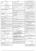 1CM120 - Formula sheet