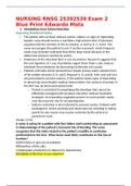 NURSING RNSG 25392539 Exam 2 Blue Print Edwardo Mata&comma;100&percnt; CORRECT