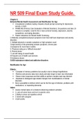 NR 509 Final Exam Study Guide&lpar;Grade A&plus;&rpar;