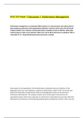 BUS 303 Week 3 Discussion 1, Performance Management (Graded A+) LATEST UPDATE