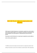 BUS303 Week 3 Discussion 2, Compensation and Benefits (Graded A+) LATEST UPDATE
