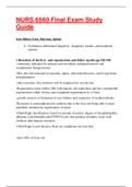 NURS 6560 Final Exam Study Guide&lpar;GRADE A&rpar;