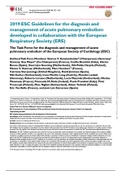 2019 ESC Guidelines for the diagnosis and management of acute pulmonary embolism developed in collaboration with the European Respiratory Society (ERS) The Task Force for the diagnosis and management of acute pulmonary embolism of the European Society of 