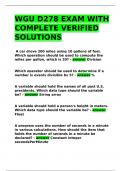 WGU D278 EXAM WITH COMPLETE VERIFIED SOLUTIONS&period;