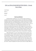 ENG 102 FINAL EXAM REFLECTION ESSAY  &vert; ENG 102 FINAL EXAM REFLECTION ESSAY &ndash; Nevada State College