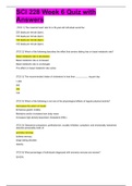 SCI 228 Week 6 Quiz with Answers &vert; 100&percnt; CORRECT ANSWERS 