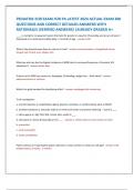PEDIATRIC EOR EXAM FOR PA LATEST 2024 ACTUAL EXAM 300  QUESTIONS AND CORRECT DETAILED ANSWERS WITH  RATIONALES &lpar;VERIFIED ANSWERS&rpar; &vert;ALREADY GRADED A&plus; 