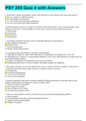 PSY 255 Quiz 4 with Answers &vert; GRADED A