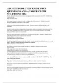 AIR METHODS CHECKRIDE PREP QUESTIONS AND ANSWERS WITH SOLUTIONS 2024