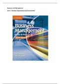 IB Business and Management UNIT 1 NOTES&colon; Business Organization and Environments  