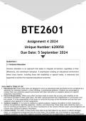 BTE2601 Assignment 4 &lpar;ANSWERS&rpar; 2024 - DISTINCTION GUARANTEED
