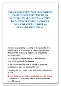 ATI RN PEDIATRIC 2024 PROCTORED EXAM COMPLETE TEST BANK ACTUAL EXAM QUESTIONS WITH DETAILED VERIFIED ANSWERS &lpar;100&percnt; CORRECT ANSWERS&rpar; &sol; ALREADY GRADED A&plus;