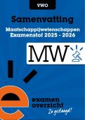 Samenvatting Maatschappijwetenschappen Examen VWO 2026