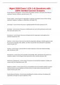 Mgmt 3300 Exam 1 &lpar;Ch 1-4&rpar; Questions with 100&percnt; Verified Correct Answers