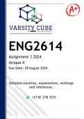 ENG2614 Assignment 3 &lpar;DETAILED ANSWERS&rpar; 2024 - DISTINCTION GUARANTEED