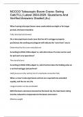NCCCO Telescopic Boom Crane- Swing Cab&lpar;TLL&rpar; Latest 2024-2025 &sol;Questions And Verified Answers Graded &lpar;A&plus;&rpar;