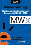 Samenvatting Maatschappijwetenschappen Examen HAVO 2025
