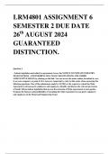 LRM4801 ASSIGNMENT 6 SEMESTER 2 DUE DATE 26th AUGUST 2024 GUARANTEED DISTINCTION&period;