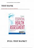 Test Bank - for Essential Health Assessment Second Edition by Janice Thompson&comma; All Chapters &vert; Complete Guide A&plus;