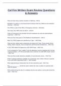 Cal Fire Written Exam Review Questions & Answers&period;