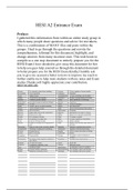 HESI A2 Entrance Exam