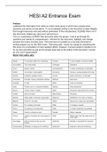 HESI A2 Entrance Exam