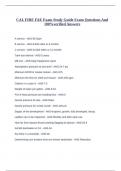 CAL FIRE FAE Exam Study Guide Exam Questions And 100&percnt; verified Answers&period;