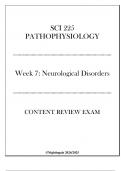 &lpar;Nightingale&rpar; SCI 225 Pathophysiology - Week 7 Neurological Disorders - Content Review Exam