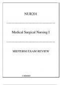&lpar;Fortis&rpar; NUR201 Medical Surgical Nursing I Midterm Exam Review 2024-2025&period;
