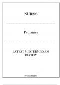 &lpar;Fortis&rpar; NUR203 - Pediatrics - Latest Midterm Exam Review 20242025