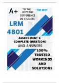 LRM4801 Assignment 6 COMPLETE ANSWERS&rpar; 2024 - DUE 26 August 2024