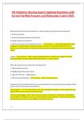 ATI Pediatrics Nursing Exam&sol; Updated Questions with Correct Verified Answers and Rationales&sol; Latest 2024&period;