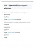 NCA-I Chapter 11 Diabetes Lesson Questions