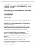 NSG 122 Fundamentals of Nursing FINAL EXAM &vert;140 Questions with Verified Answers and Rationale &vert; Latest 2024&sol;2025 A&plus; Grade