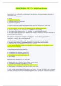 ABNORMAL PSYCH 303 Final Exam &vert; Complete Solutions &lpar;Answered&rpar; 